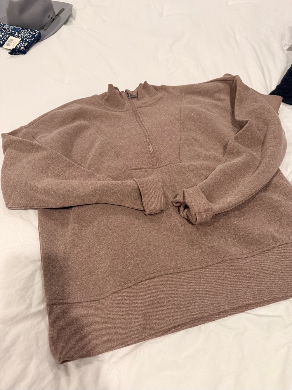NWOT Freely Women's Half-Zip Pullover Sweater - Taupe